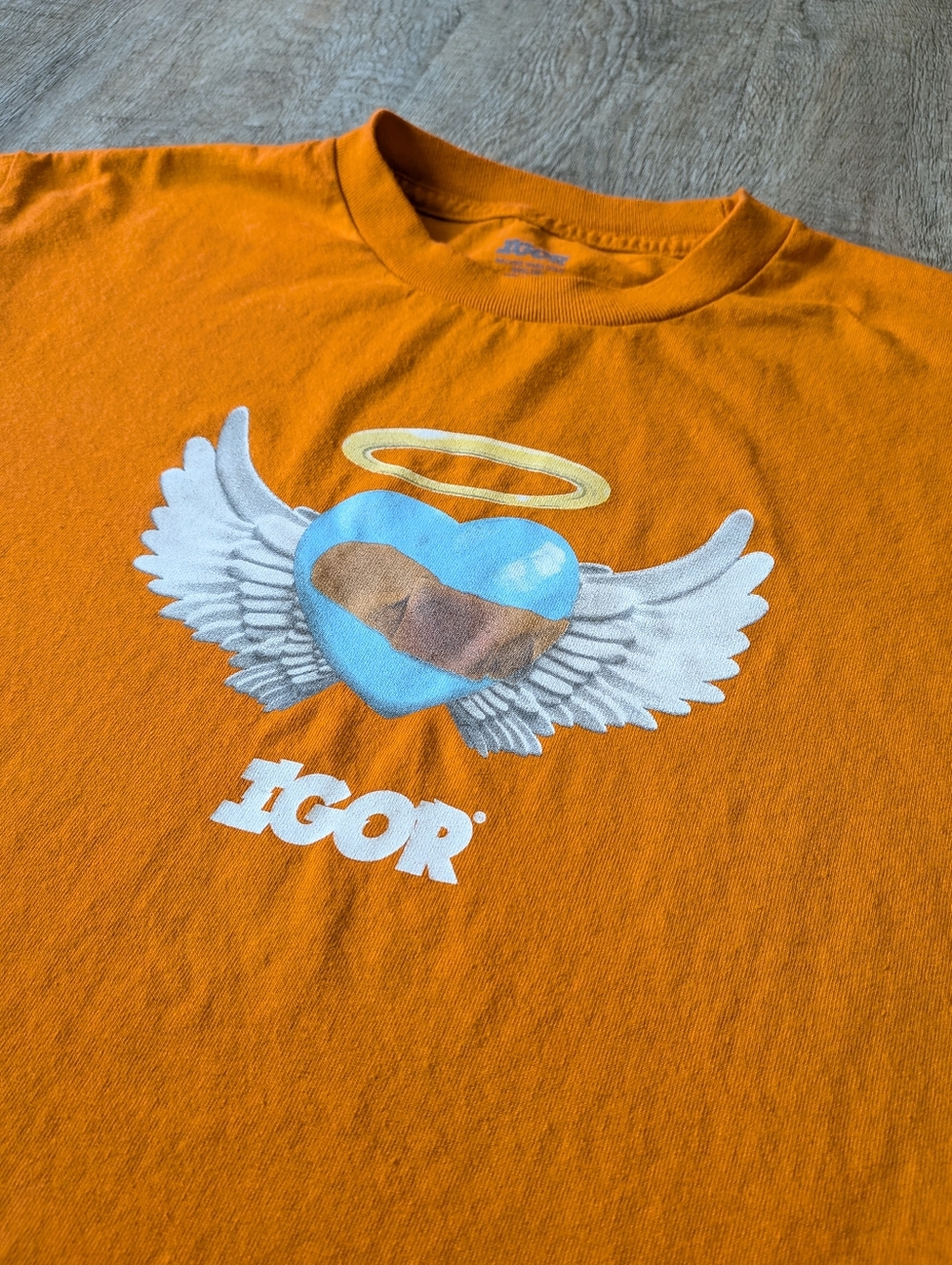RARE Tyler the Creator Igor 2019 Tour Golf Wang Angel Heart Raw Hem Crop Top - M